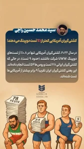 کشتی‌گیران آمریکایی کمتر از ۱% تست دوپینگ می‌دهند!